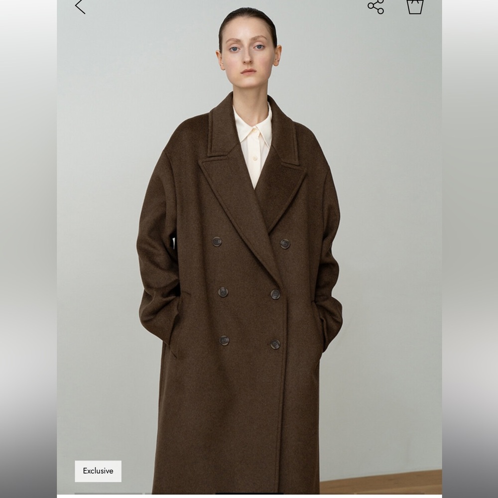Re Rhee - Wool Blend Oversized Long Coat, One Size